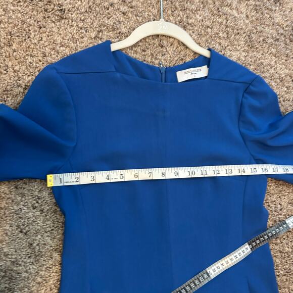 M.M. Lafleur The Emily Dress Sz 4 Recycled WonderTex Bright Indigo Career - Picture 12 of 12
